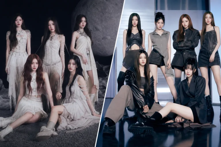 K-pop concert crowd with stage lights for ARTMS and izna tour news