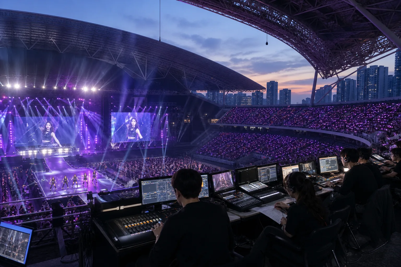 Kai Tak Stadium Hong Kong awards stage for K-pop event