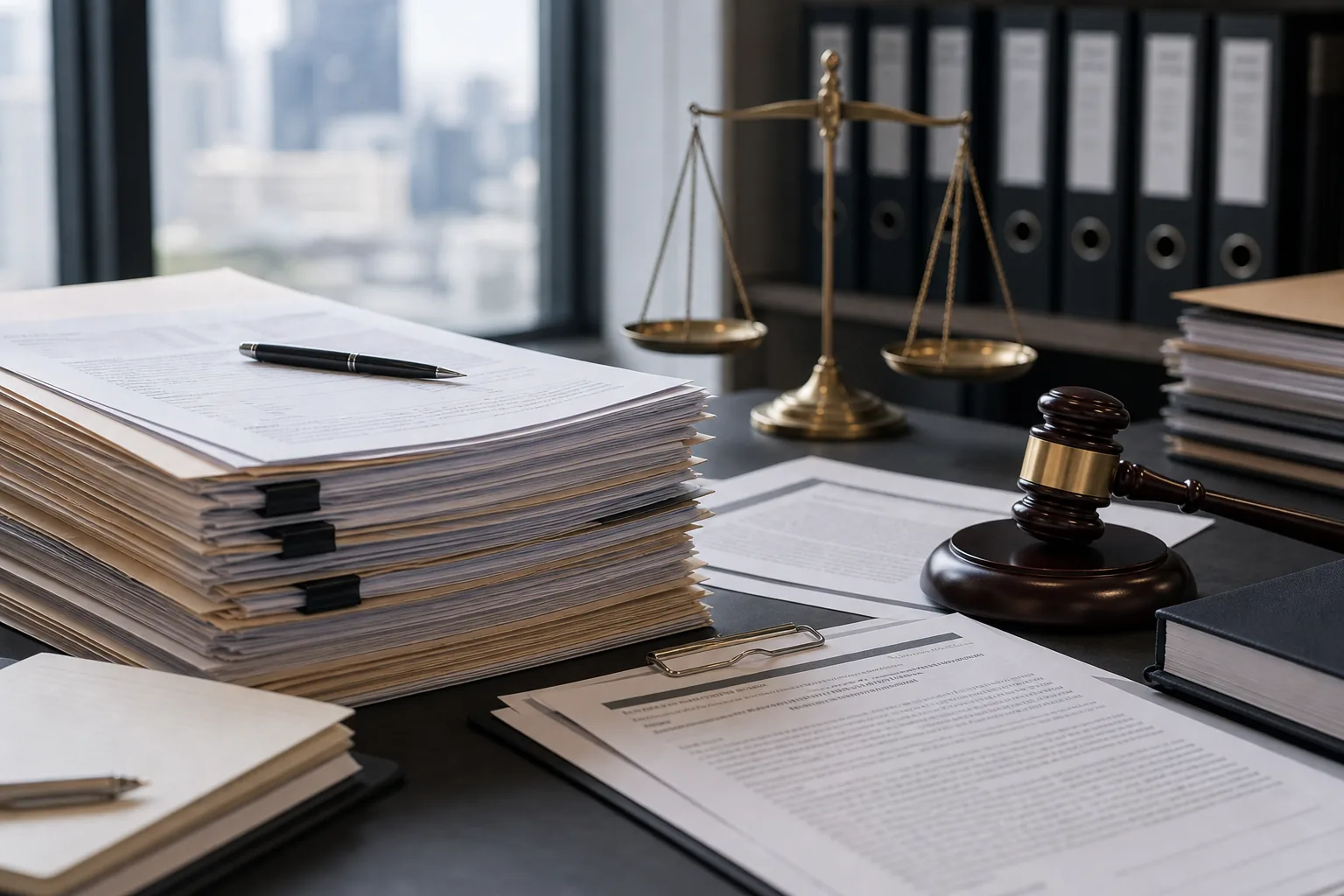 K-pop entertainment office and legal review documents after a workplace case