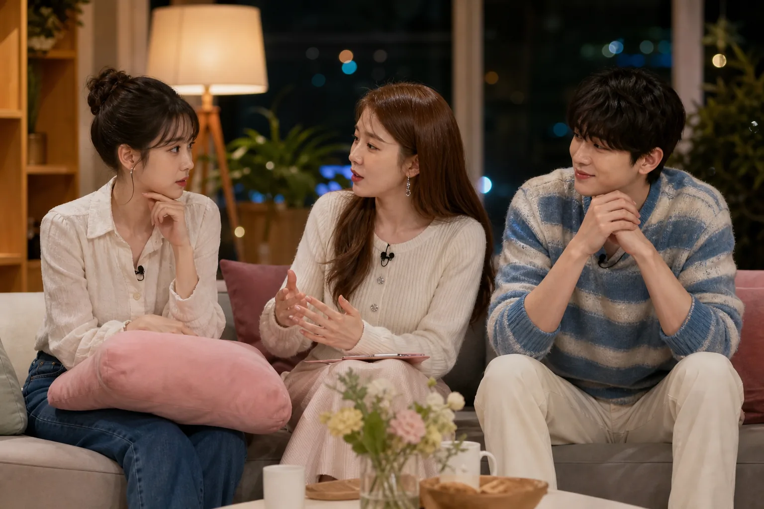 Entertainment news discussion around IU interview clip after breakup confirmation