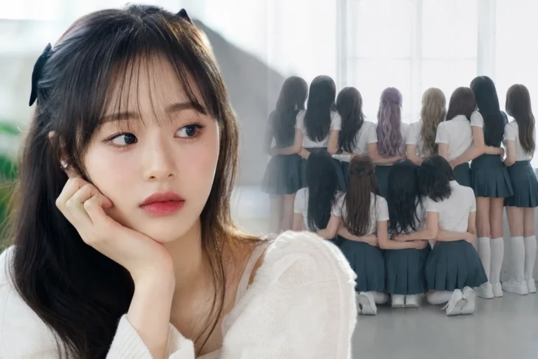 Editorial image representing Chuu leaving ATRP and fans discussing LOONA reunion hopes