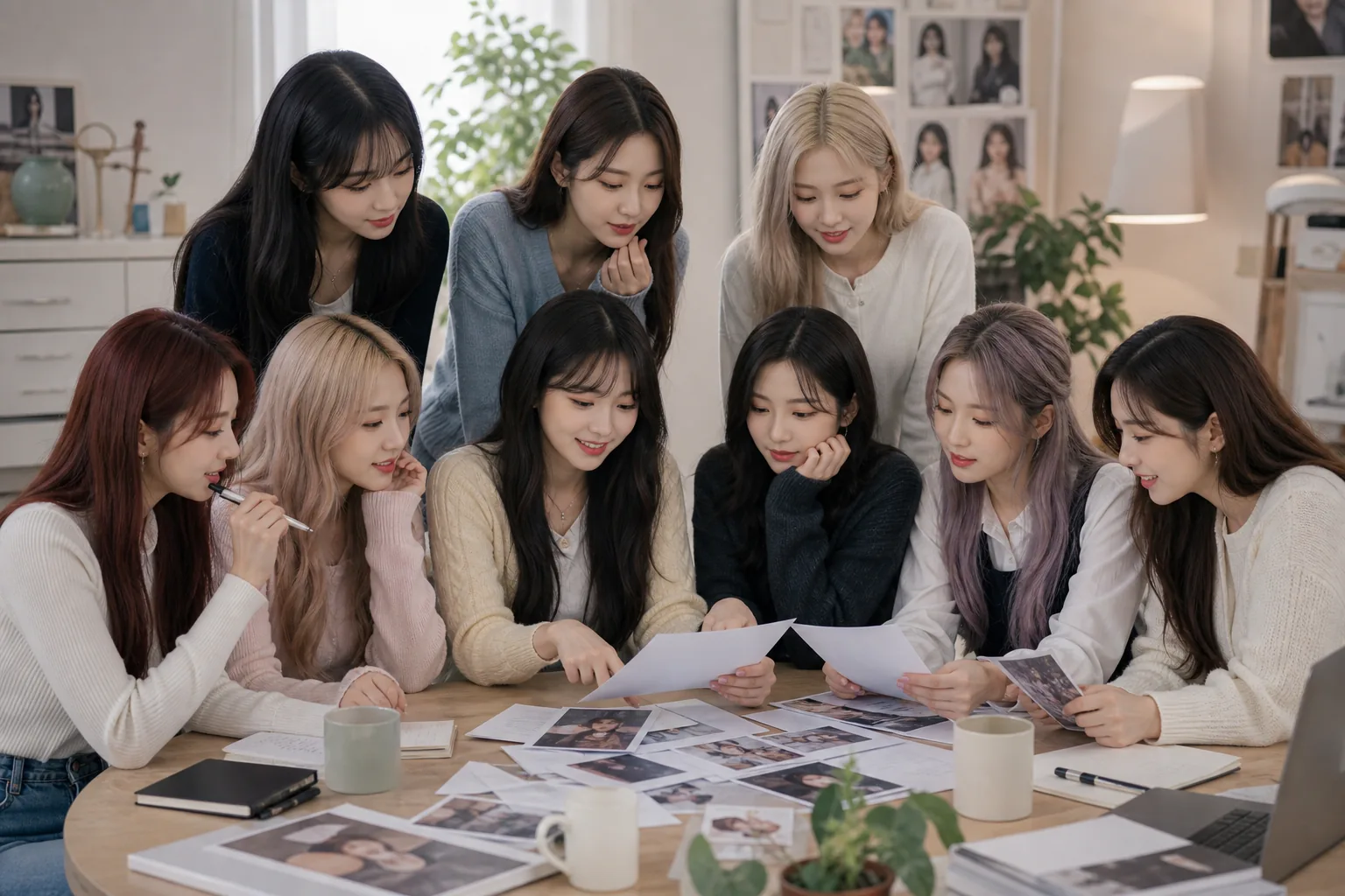 Conceptual K-pop group reunion planning image inspired by LOONA fan speculation