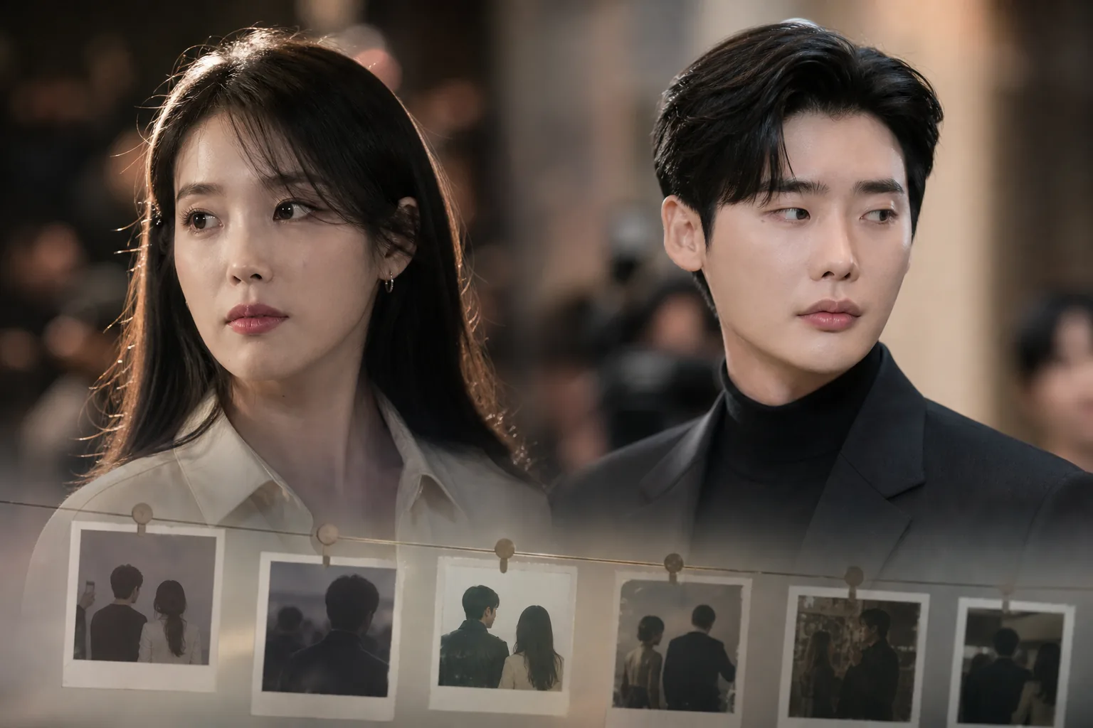 Timeline concept for IU and Lee Jong Suk relationship news