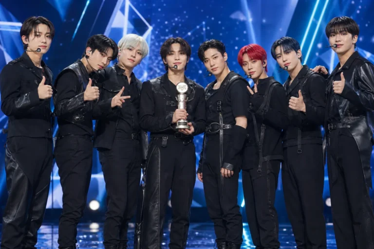 ATEEZ BAD Music Bank win editorial stage image