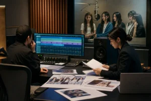 Editorial music studio image for NewJeans How Sweet plagiarism allegation coverage