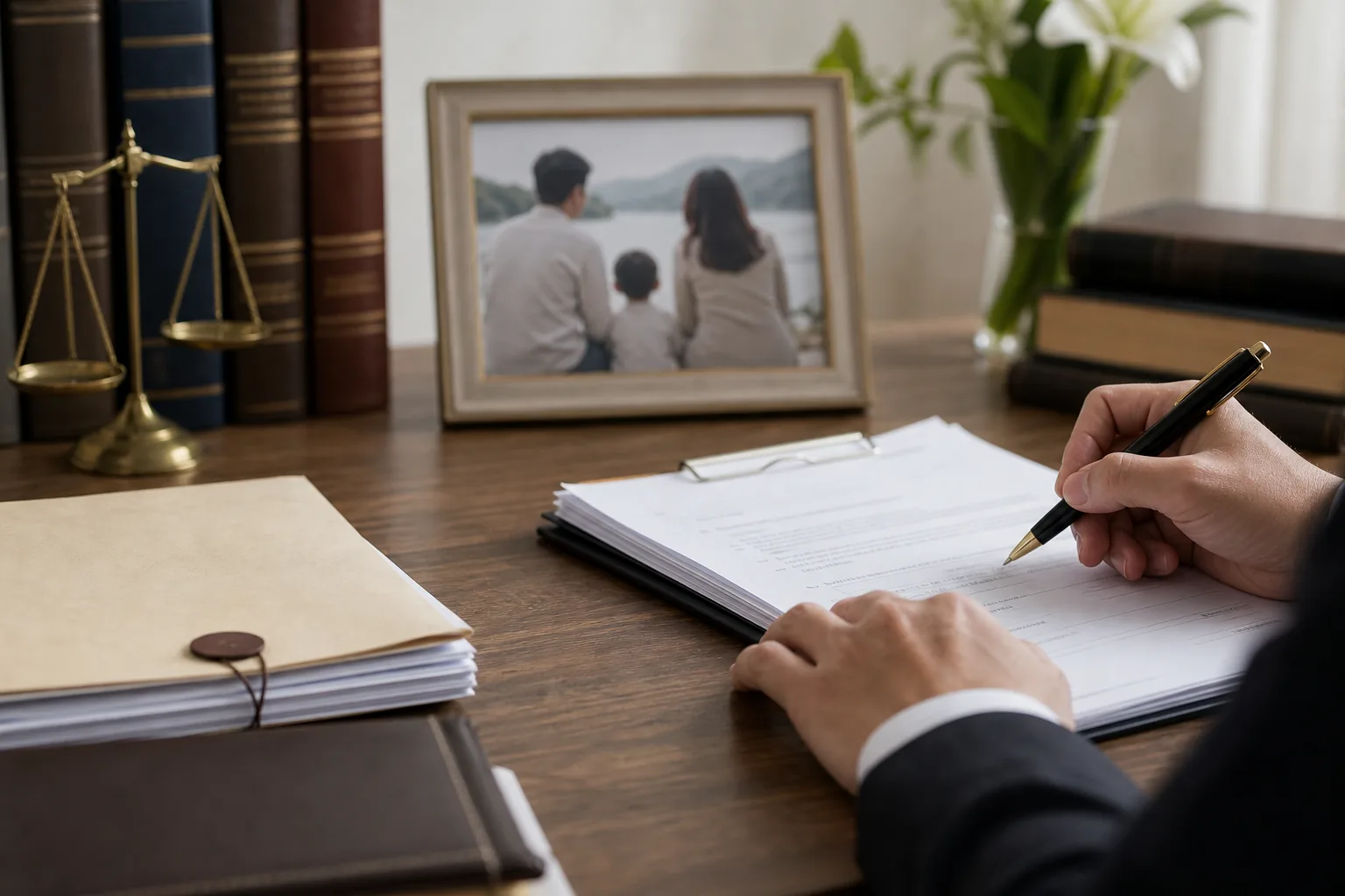 Inheritance paperwork and trust documents illustrating the Barbie Hsu estate process