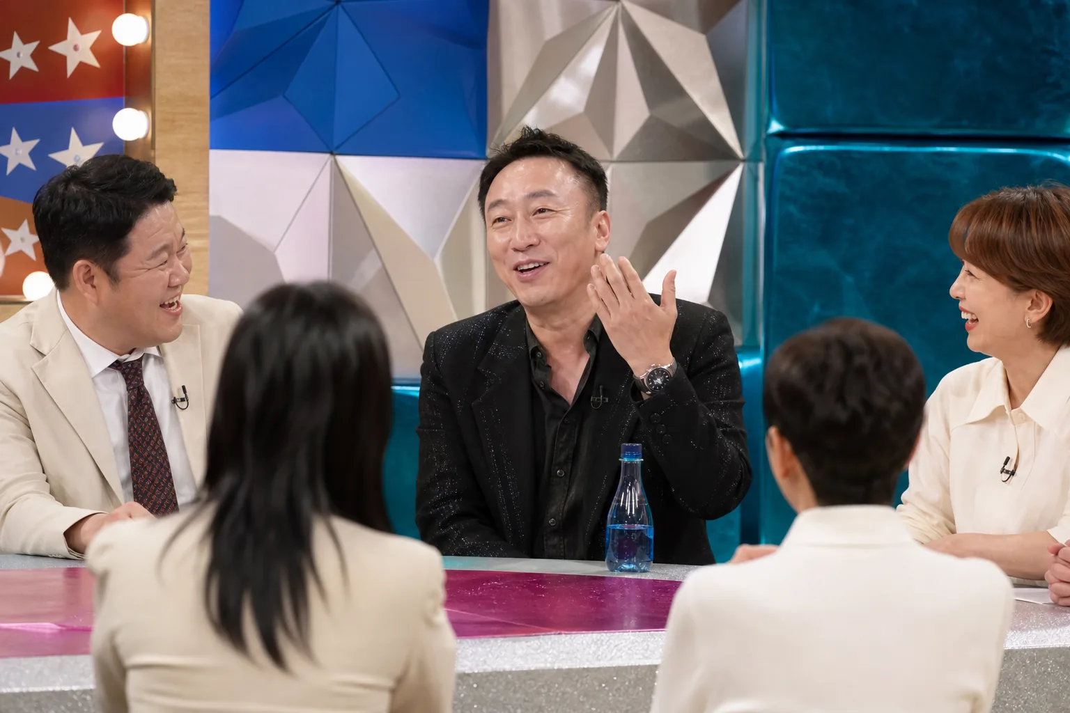 Entertainment panel reacting to a candid celebrity story on television
