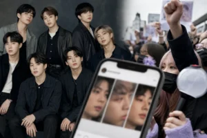BTS fans discussing viral social media debate about natural idol visuals