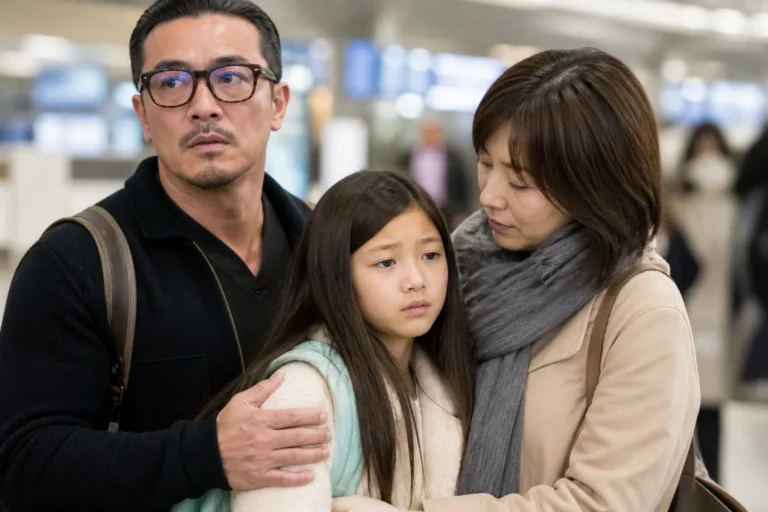 Family airport scene representing Choo Sarang's emotional television moment
