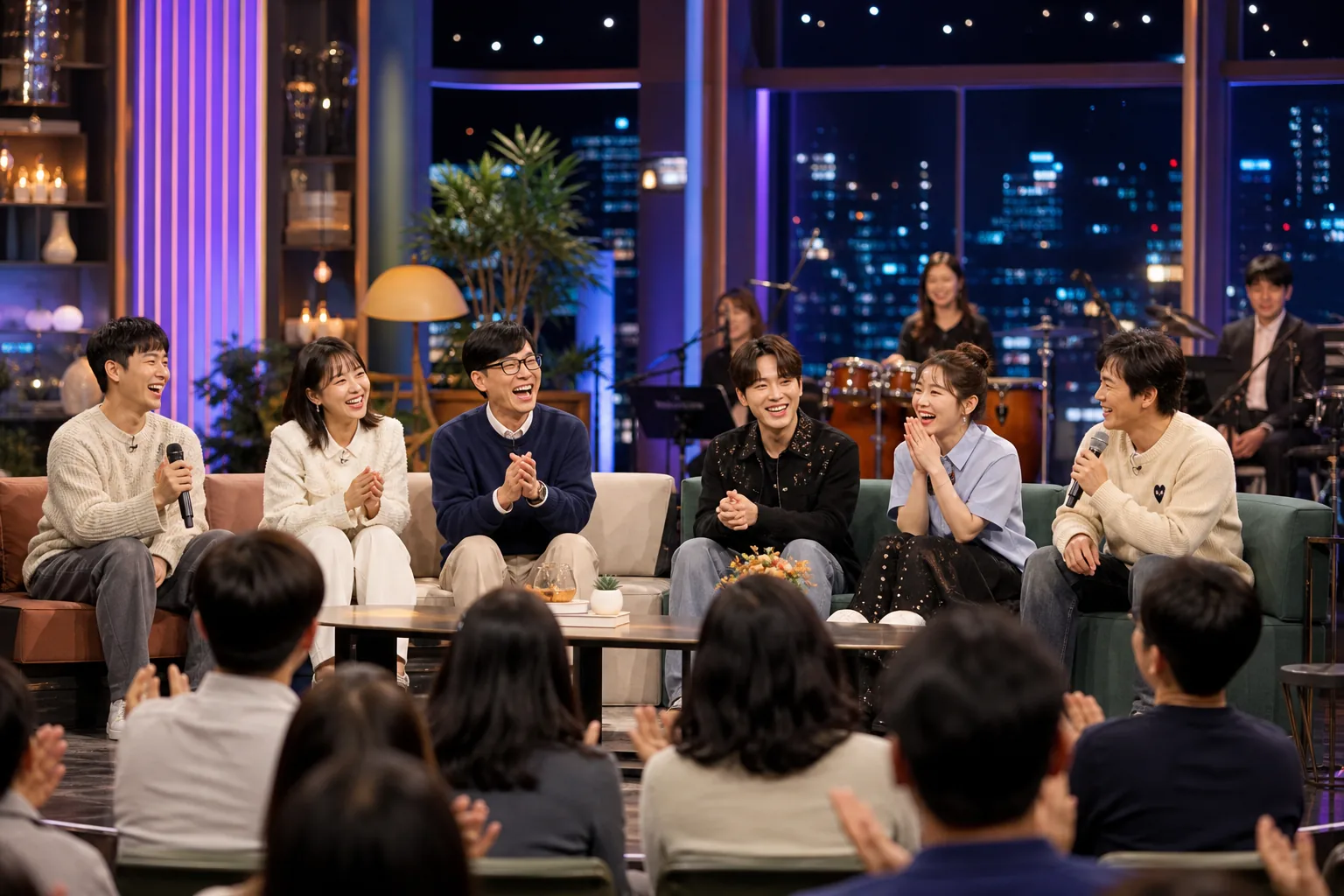 Korean variety show studio representing Happy Together's comeback format