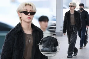 NCT DREAM Renjun airport fashion debate editorial image