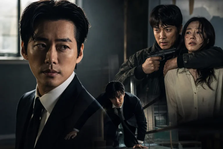 Dramatic K-drama thriller scene inspired by The Husband episode 3