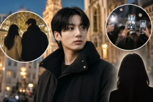K-pop fans discussing Jungkook and Winter dating rumors after a Munich outing