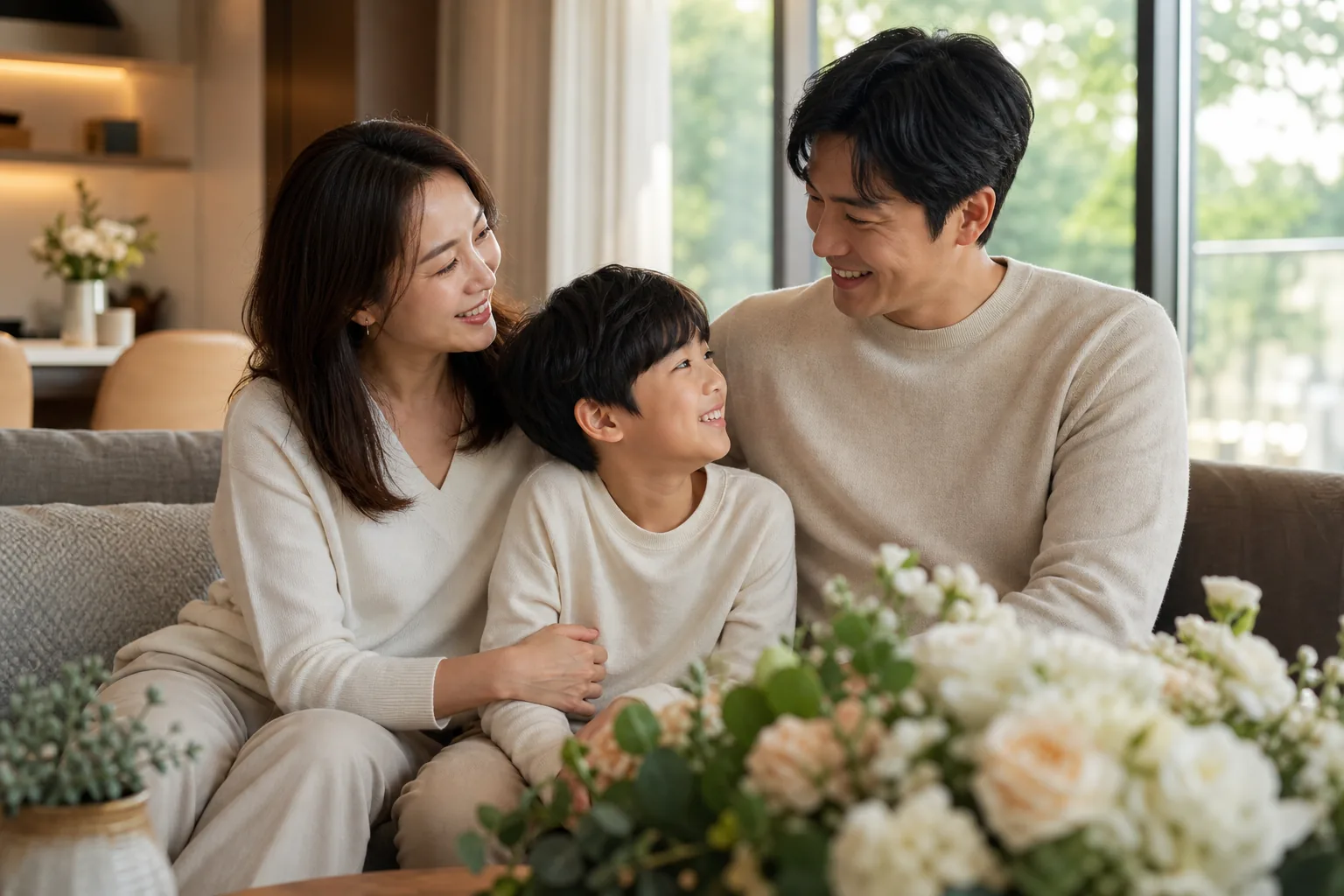 Warm family home atmosphere after Oh Yoon Ah's remarriage