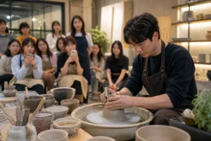 Korean pottery class concept for viral creator Lee Kyeong Hwan story