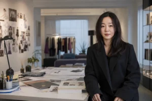 Modern creative office interior representing Min Hee Jin's new OOAK company