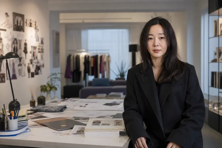 Modern creative office interior representing Min Hee Jin's new OOAK company