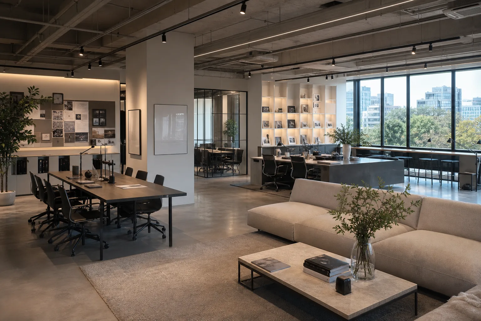 Entertainment label workspace symbolizing creative direction and brand identity