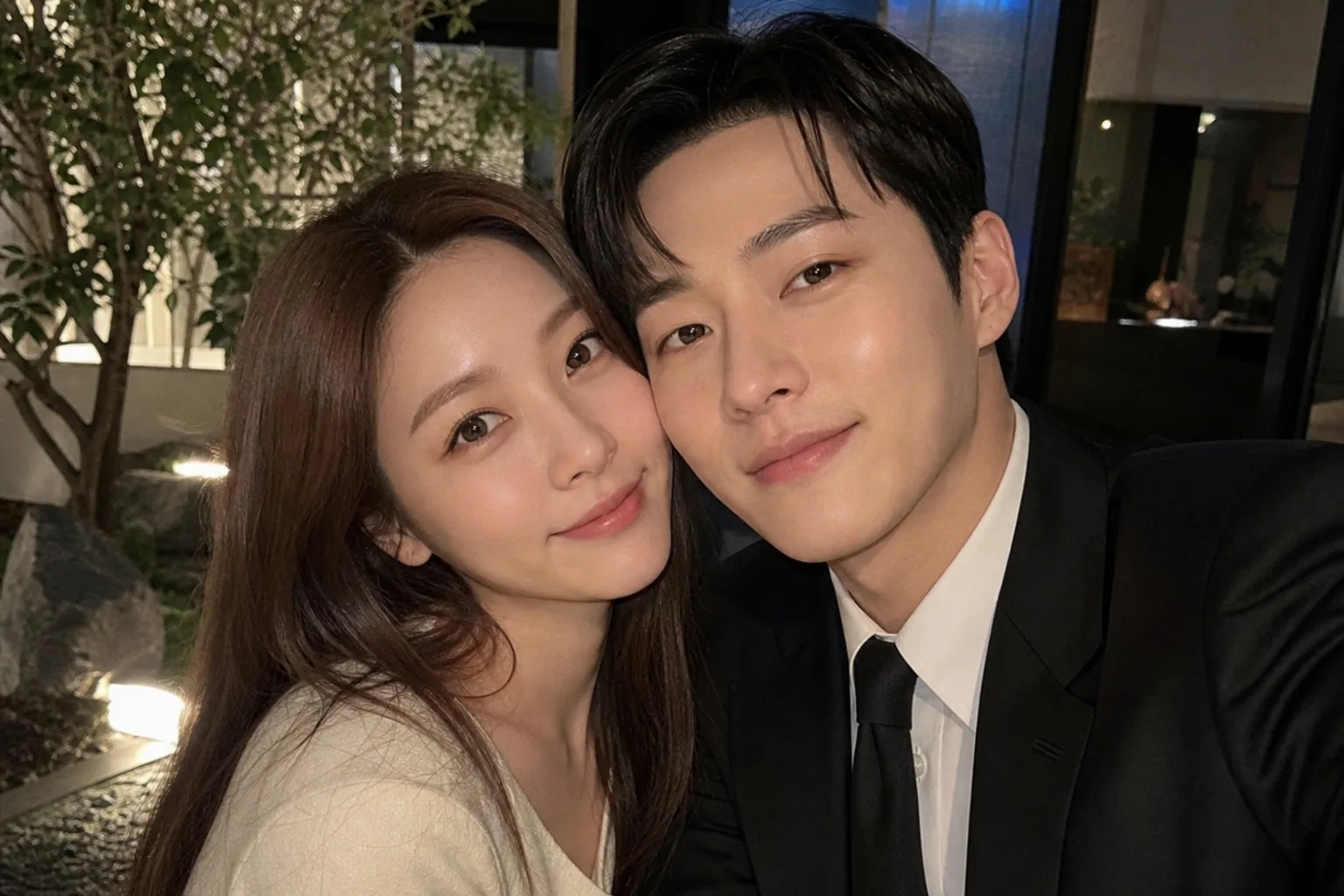 Korean celebrity couple support post for drama role