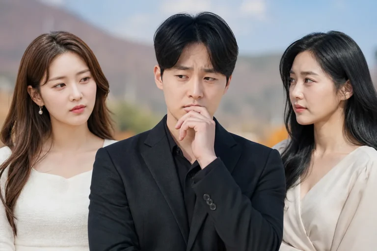 Korean dating show participants facing a tense romantic choice