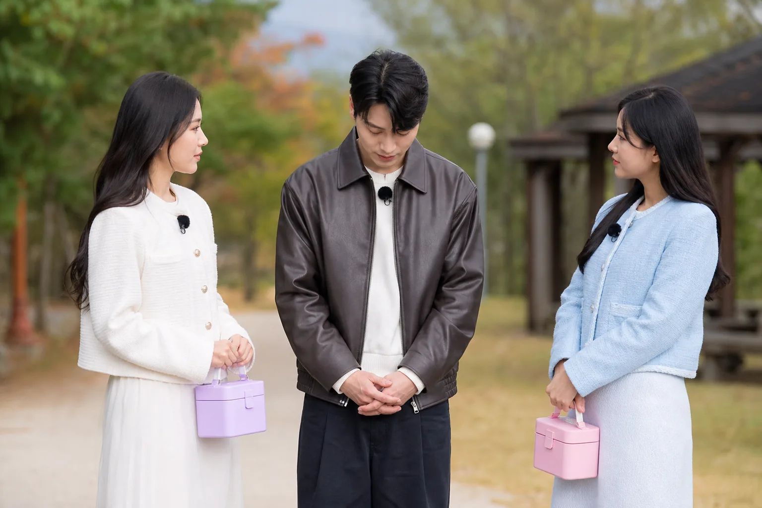Reality dating show cast members preparing for a simultaneous date choice