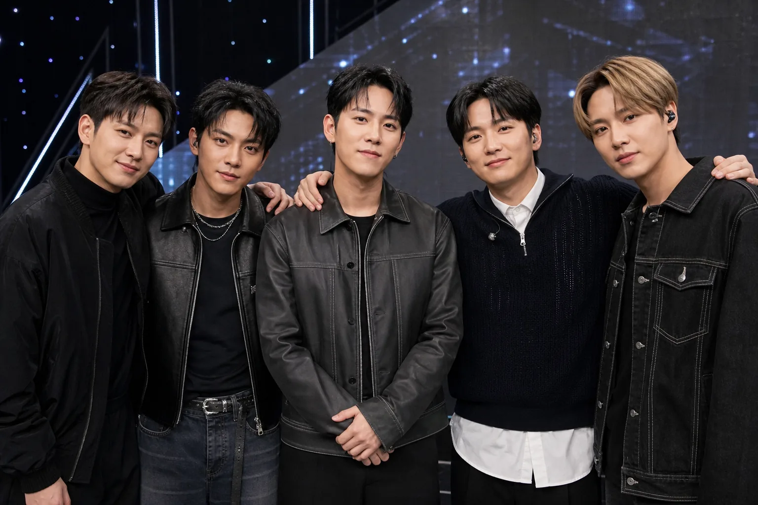 Veteran K-pop group members preparing for a reunion performance after years apart