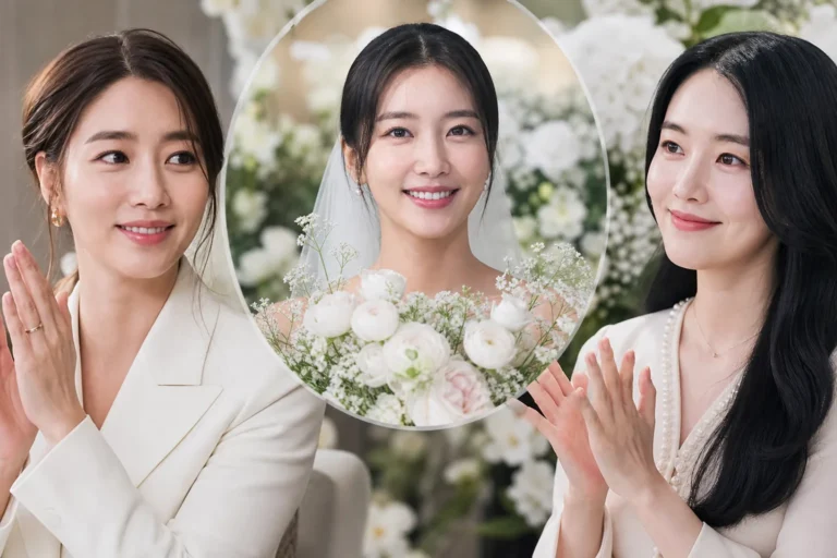 Oh Yoon-ah remarriage celebration with wedding flowers editorial image