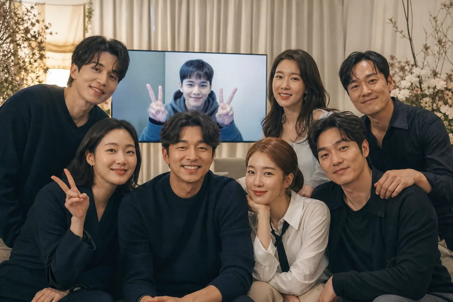 Actors reminiscing during a Korean drama anniversary trip
