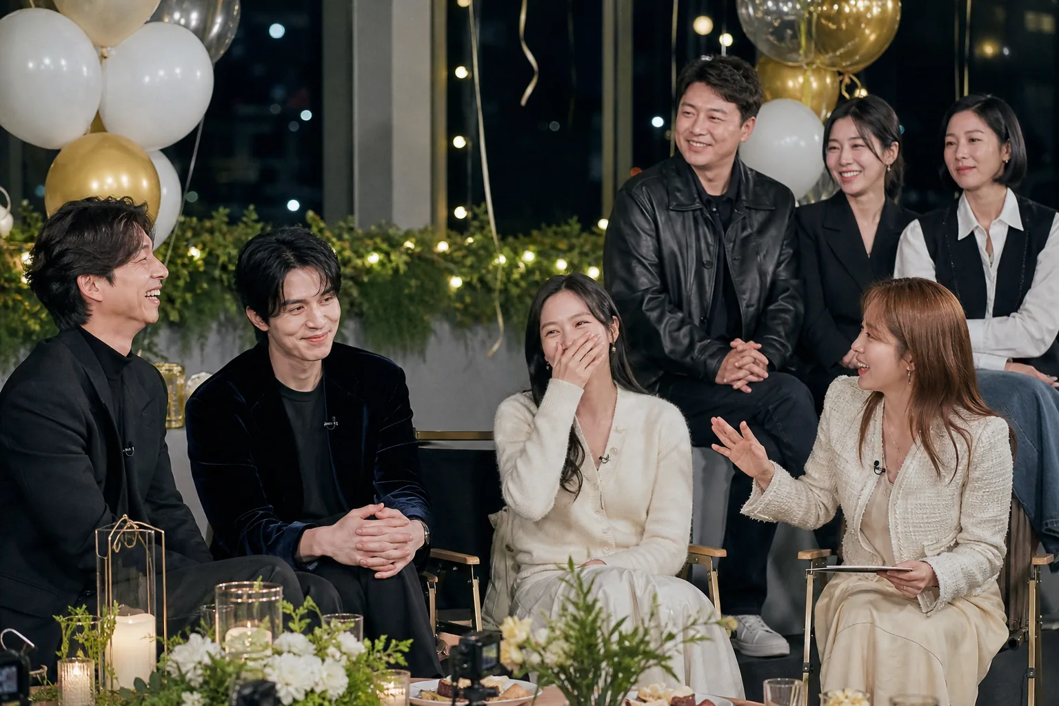 Editorial image of a Korean drama cast reunion party for a tenth anniversary