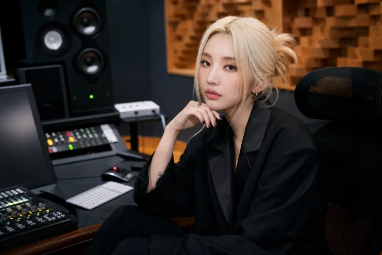 Modern music production studio representing i-dle Soyeon's songwriting work