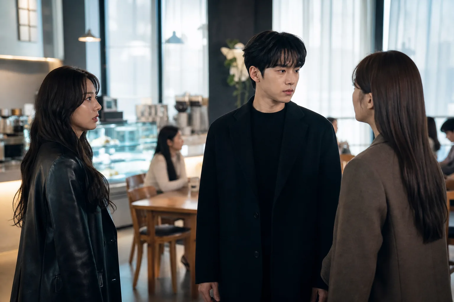 K-drama emotional rivalry and protective gesture