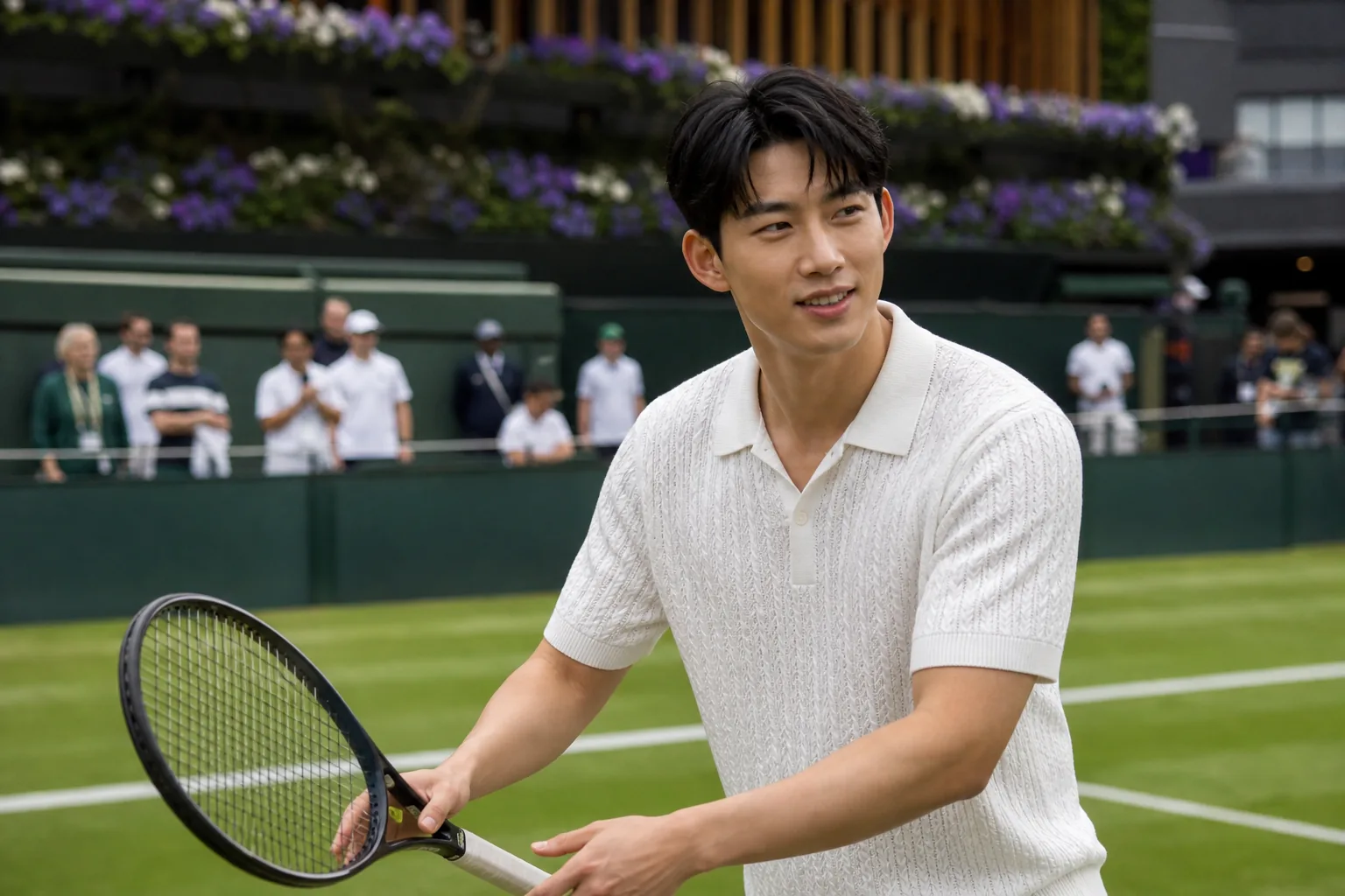Wimbledon-inspired tennis event representing Ok Taecyeon's ambassador appearance