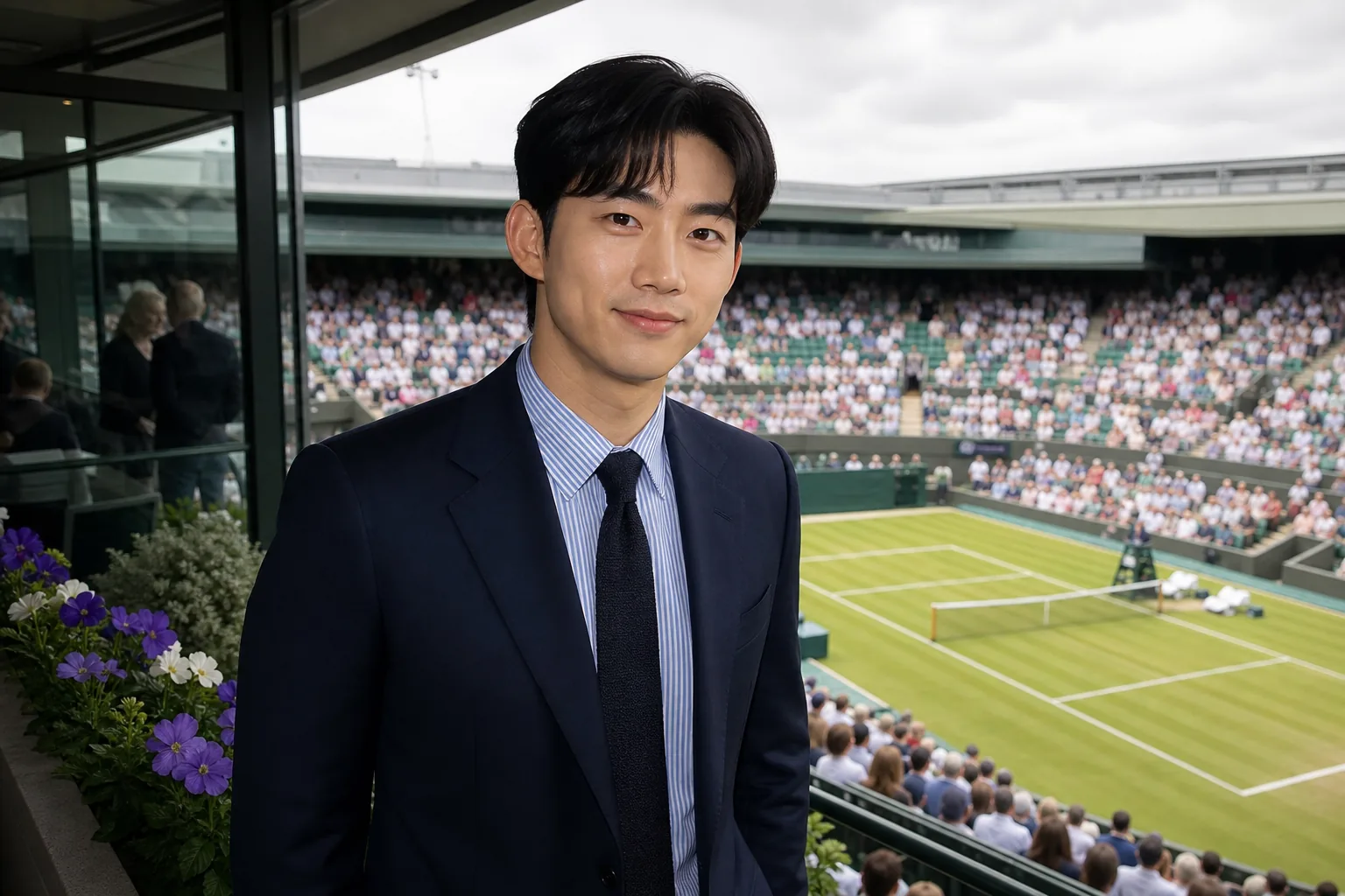 Global entertainment and sports branding event representing Korean actor ambassador activity