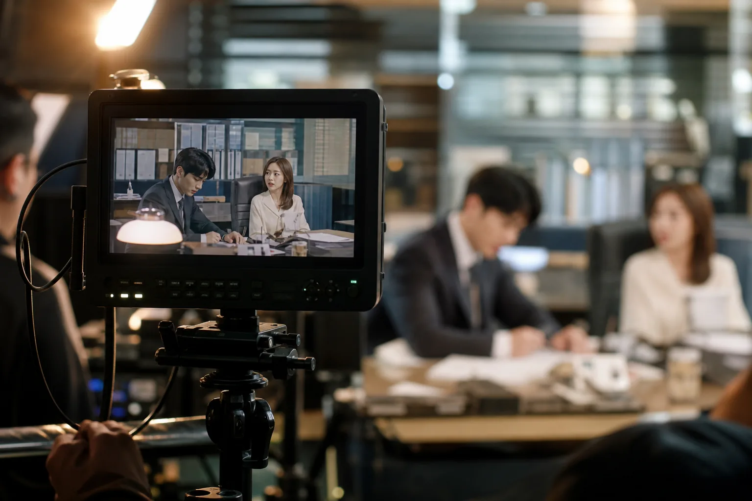 Webtoon panels transforming into Korean streaming drama scenes