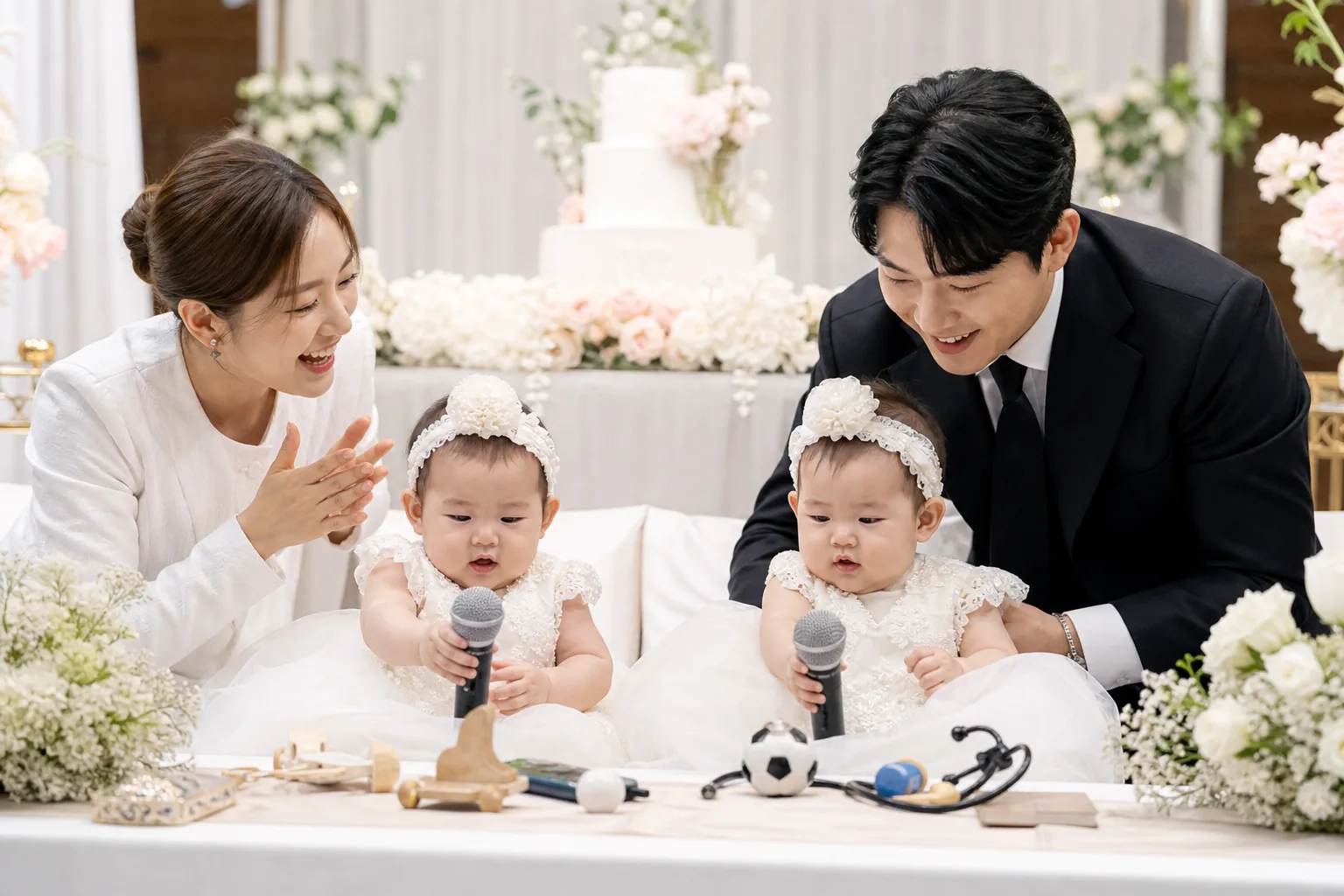 Korean celebrity family preparing twin first birthday celebration