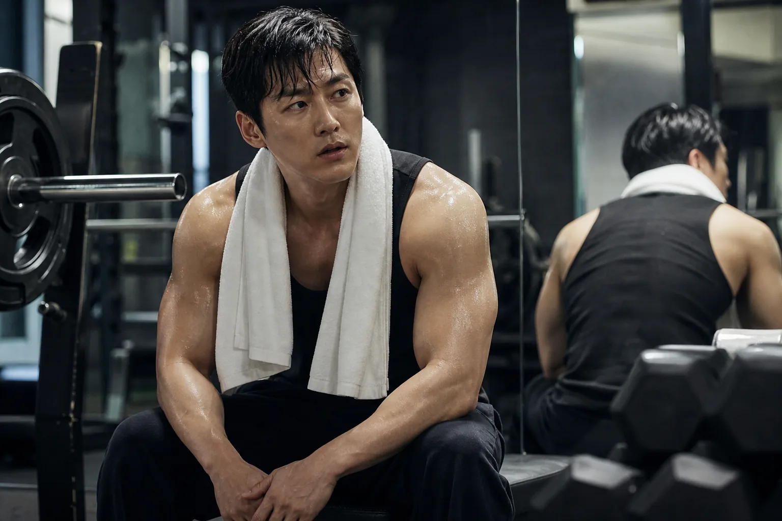 Actor reflecting on role preparation during a Korean variety talk show