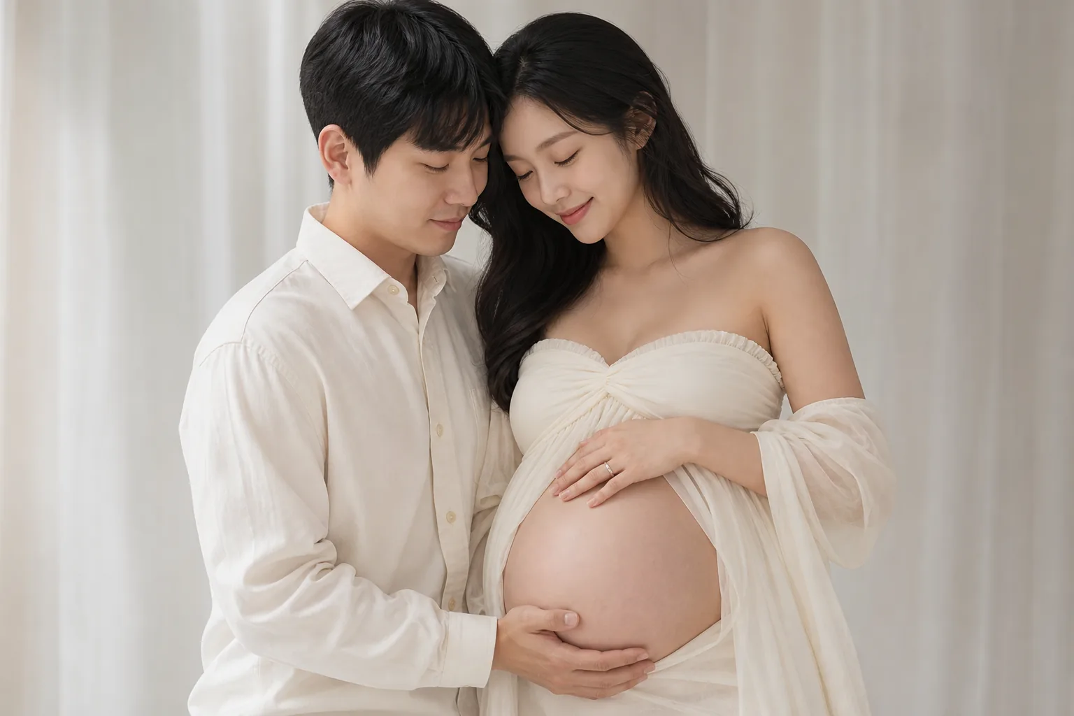 Maternity photo concept inspired by Keumjo and Baek Ki Bum baby name reveal