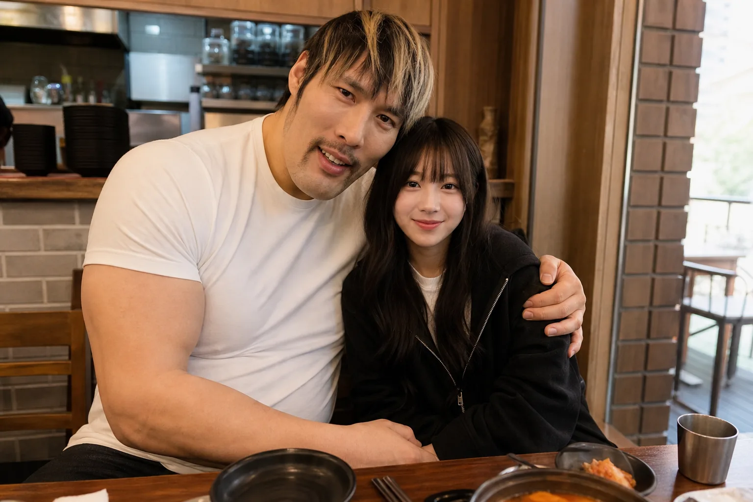 Korean variety restaurant filming scene illustrating viral celebrity photo debate