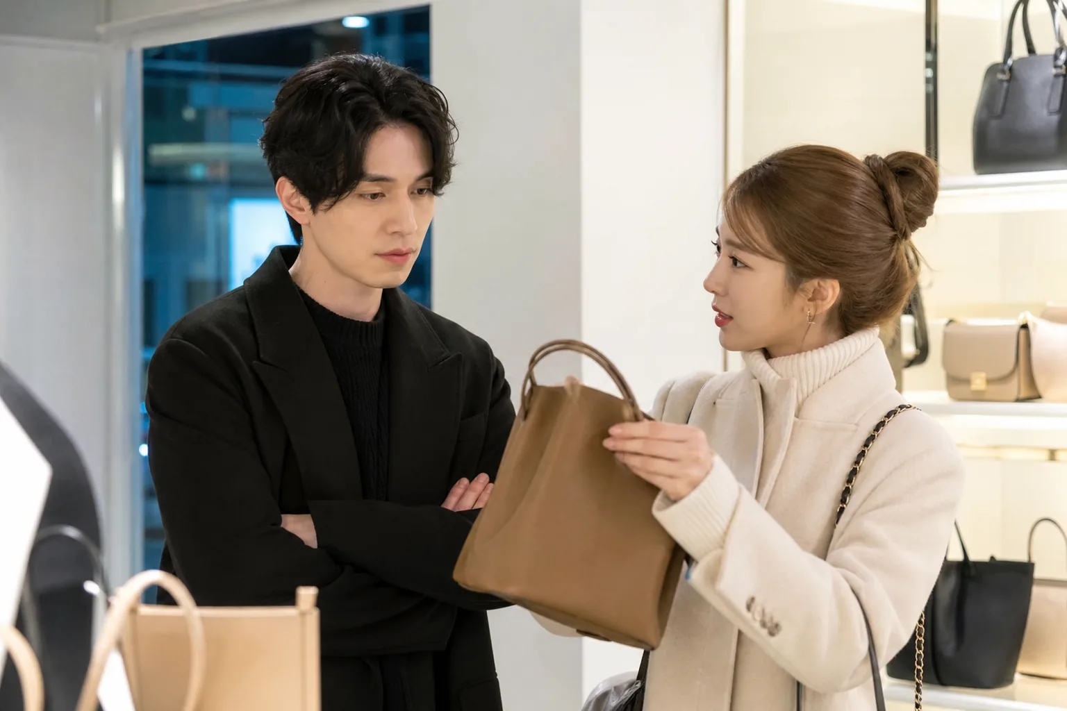 K-drama reunion cast members walking by a cafe