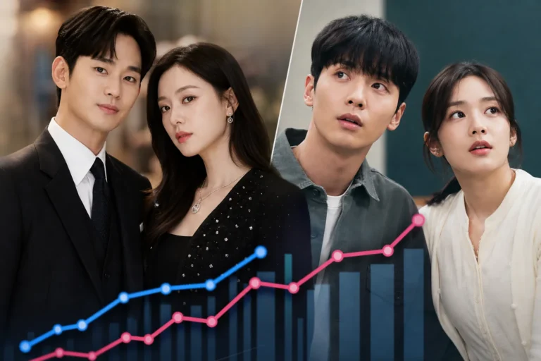Korean drama ratings chart concept for The Husband and The Apartment Job