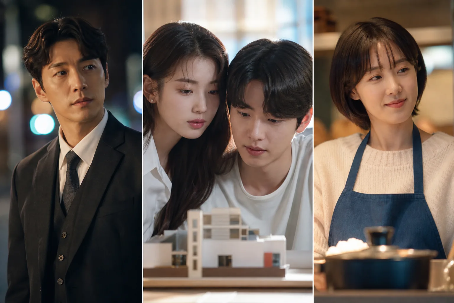 Korean drama viewers watching a prime-time television broadcast at home