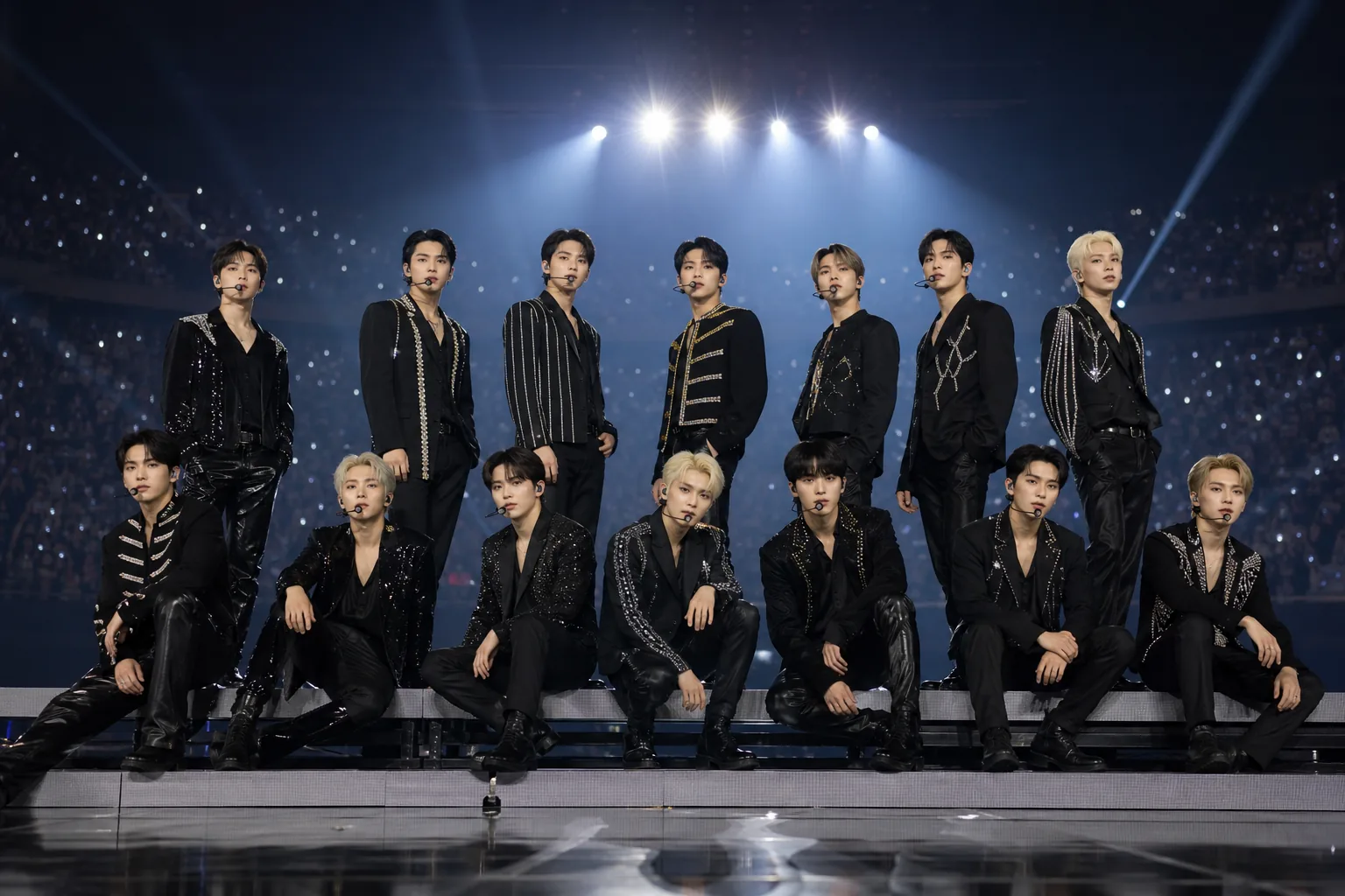K-pop fans waiting for a full group return after military service