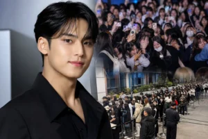 SEVENTEEN Mingyu Hong Kong fan event crowd editorial image