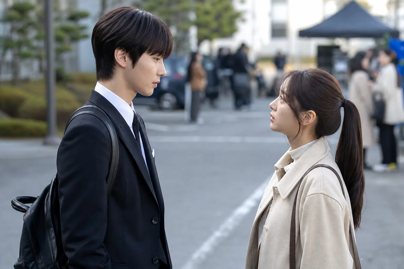Korean television production setting for a romantic comedy ensemble story