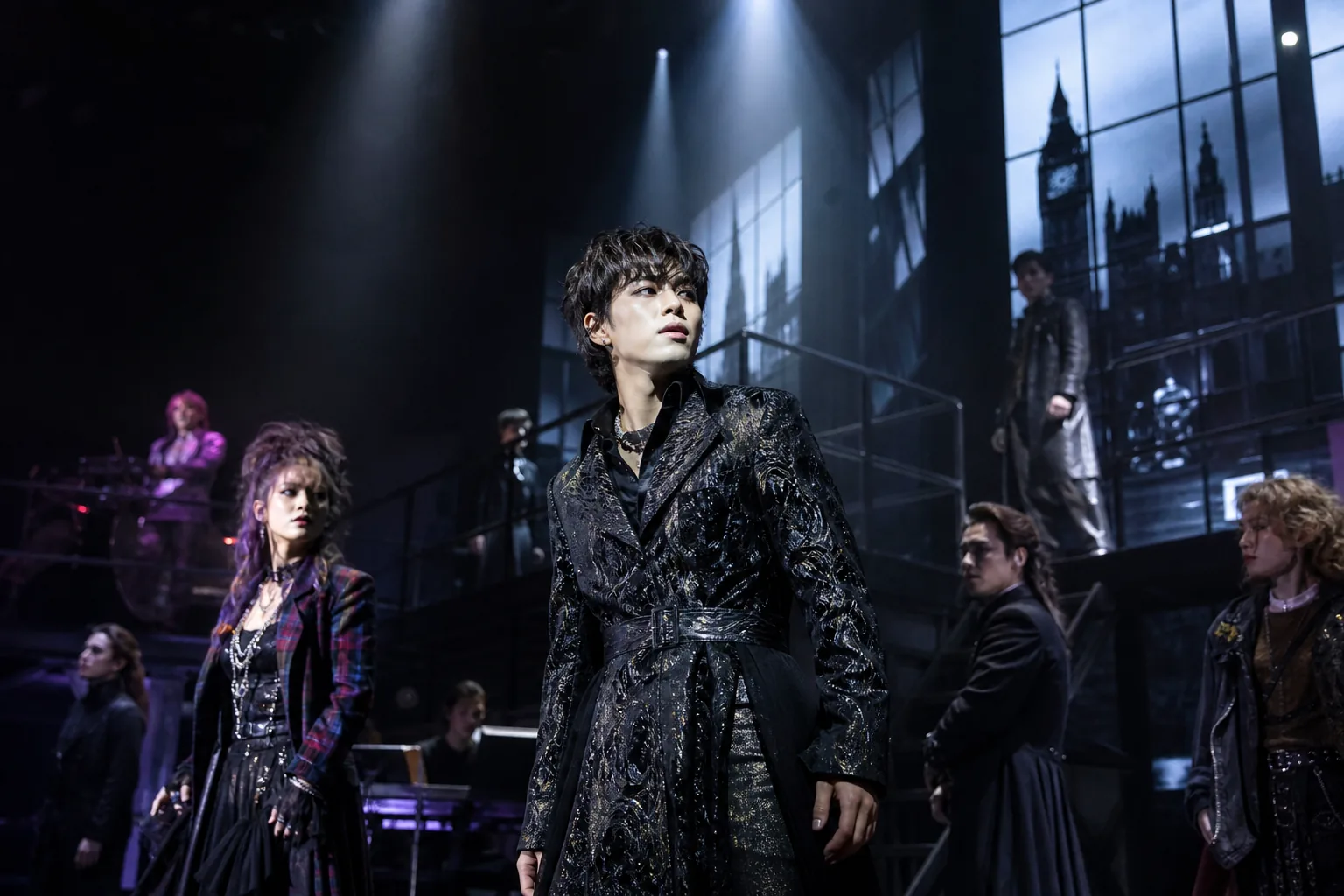 1980s London fashion and theater mood for Korean musical Mac and Beth