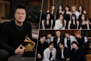 K-pop recording studio representing JYP artists joining the Recording Academy