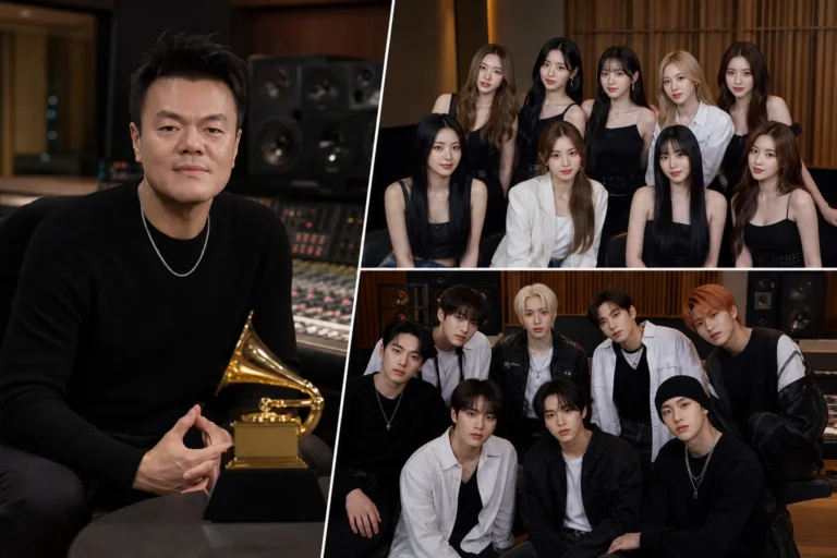 K-pop recording studio representing JYP artists joining the Recording Academy