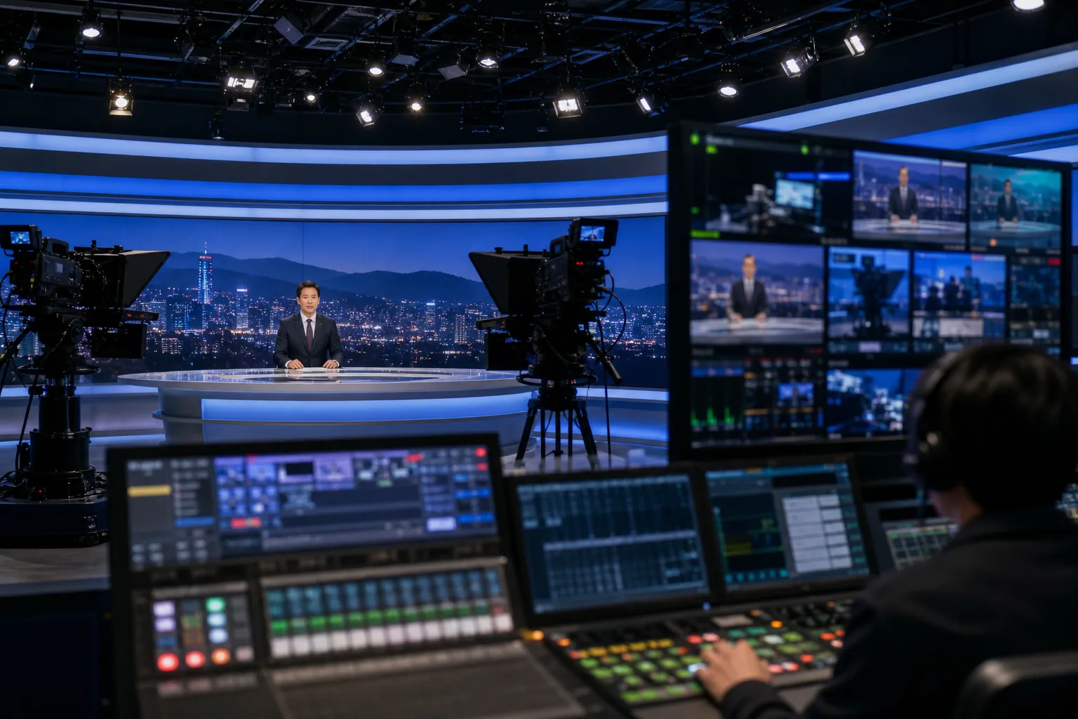 Digital newsroom and AI tools representing KBS innovation strategy