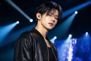 Concert stage representing TXT Yeonjun's Z100 Summer Bash performance in New York
