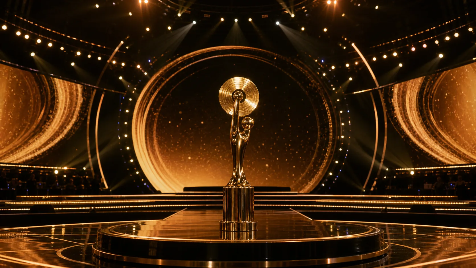 K-pop performers preparing for an overseas awards ceremony